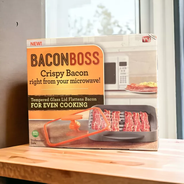 New Sealed Bacon Boss As Seen on TV Microwave Bacon Cooker