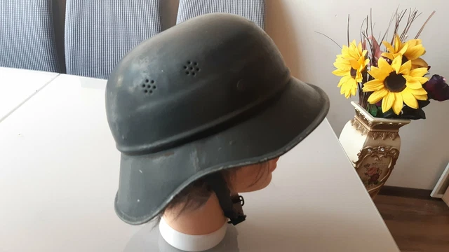 Seltener, alter WWII 1938 deutscher Luftschutz Gladiatorenhelm Stahl Standard Darck blau
