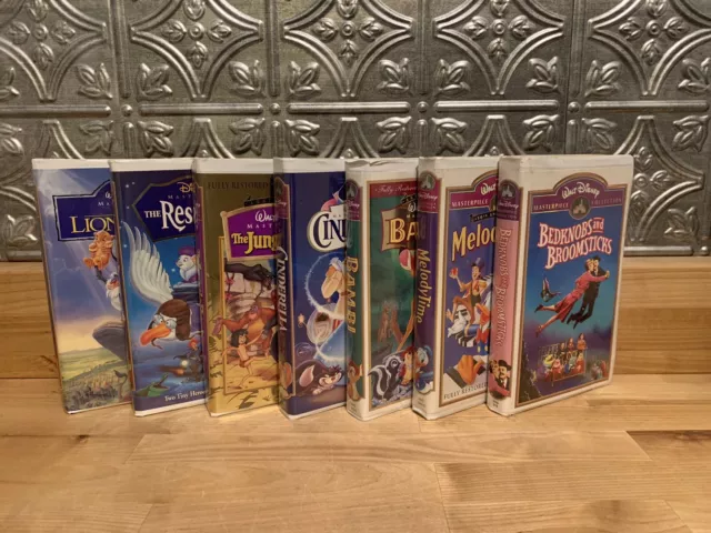 Walt Disney VHS Masterpiece Collection Bambi Cinderella Lion King Jungle Book