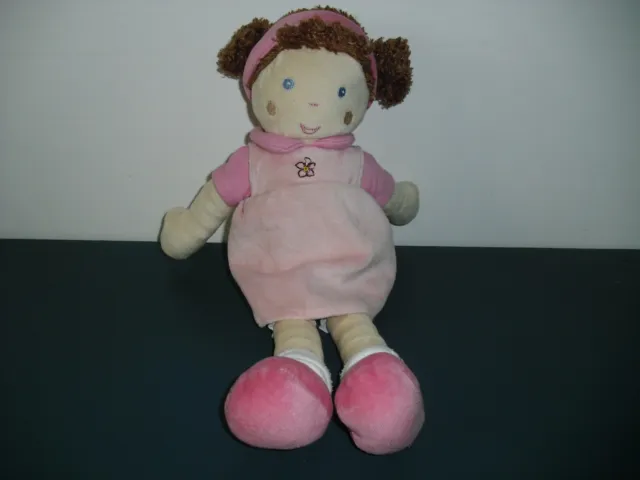 P1/ doudou poupée robe rose chiffon Nounours