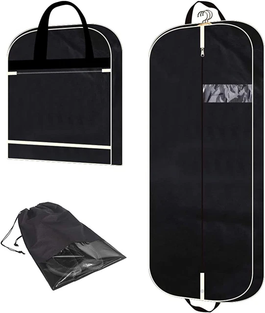 DIOMMELL 54" Garment Bag with Extra Large Pockets for Travel, Gusseted Suit Cove