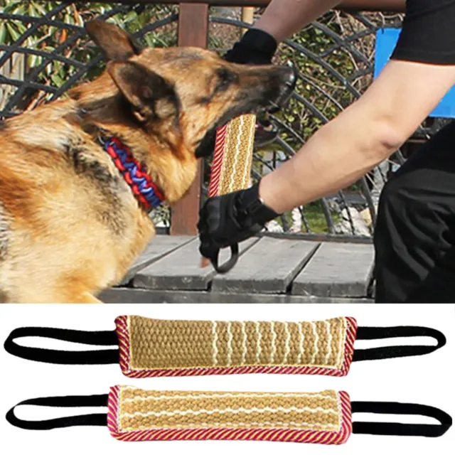 Durable Jute Dog Bite Tug Pillow With