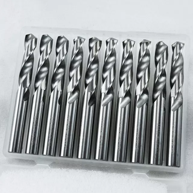 KLOT 10pcs Solid Carbide Drill Bit 6.0mm 0.236" 2-Flute Straight Shank K10