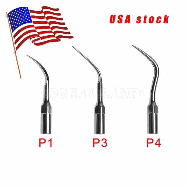 5PCS New Dental Ultrasonic Piezo Scaler Perio Tips Fit EMS Handpiece SK-E1 USA