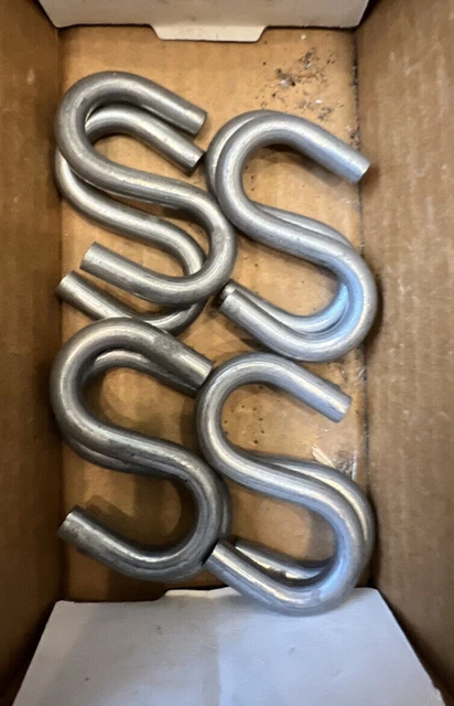 Lot Of 8: Steel Zinc Plated 2 1/2" Heavy Open S Hook N121715