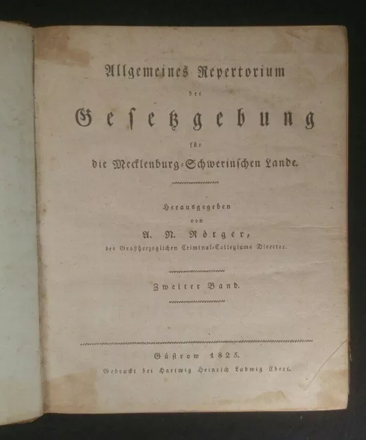 Allgemeines Repertorium der Gesetzgebung für die Mecklenburg-Schwerinsche 612513