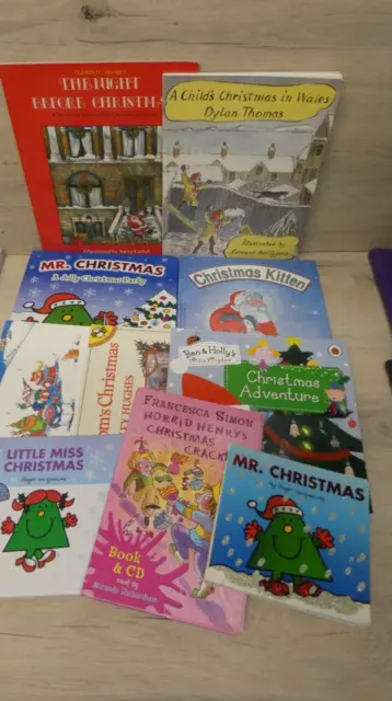 Job lot mixed childrens christmas theme reading books bundle