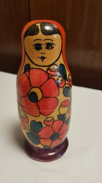 Russische Matrjoschka, alte Matrioschka, Matroschka. Babuschka! 3 Holz-Puppen!!
