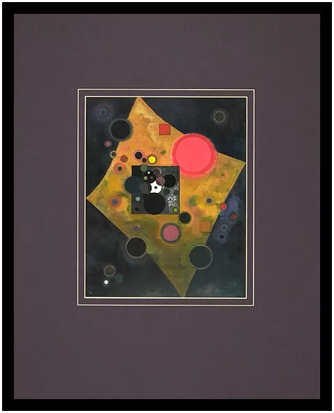 Wassily Kandinsky Poster Kunstdruck Bild im Alu Rahmen Akzent in Rosa 40x50cm