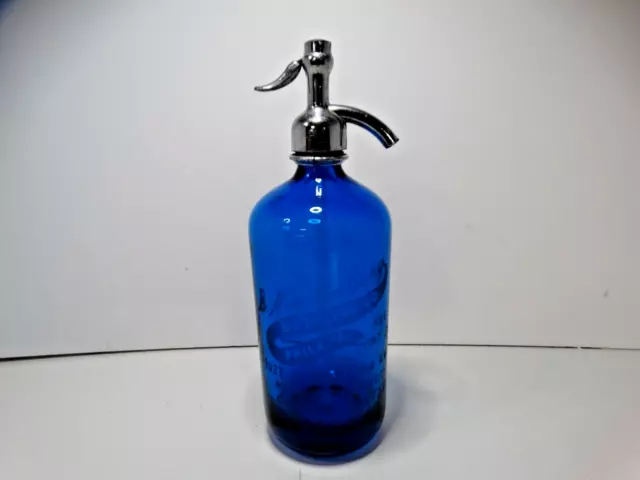 Vintage B. Nierenberg Bottling Co. Phila. PA Blue Seltzer Bottle