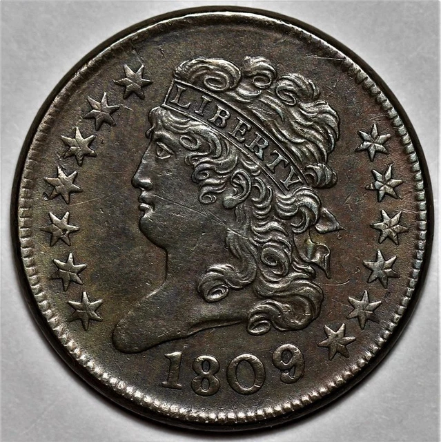 1809/6 Classic Head Half Cent - 9 Over Inverted 9 - Scratches - High Grade - L30
