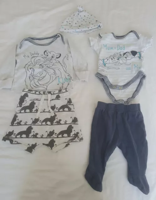 Lion King & 101 Dalmatians Disney baby boy 0-3 months outfit / set bundle