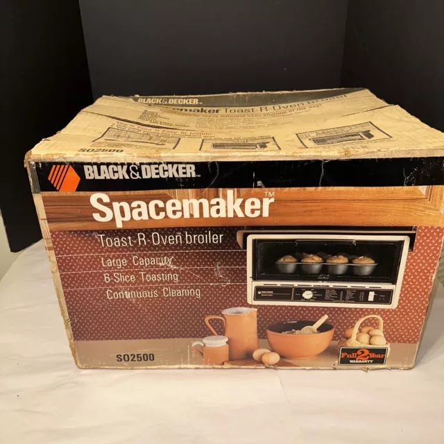 Black & Decker SO2500 Spacemaker Toast-R-Oven Broiler Vtg New Open Box - Rare!