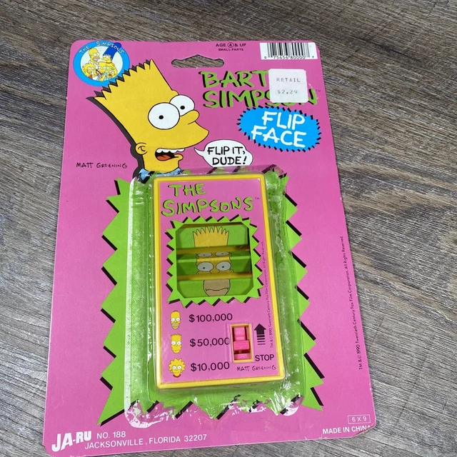 VINTAGE 1990 JARU The Simpsons Bart Simpson Flip Face No. 188 19.99