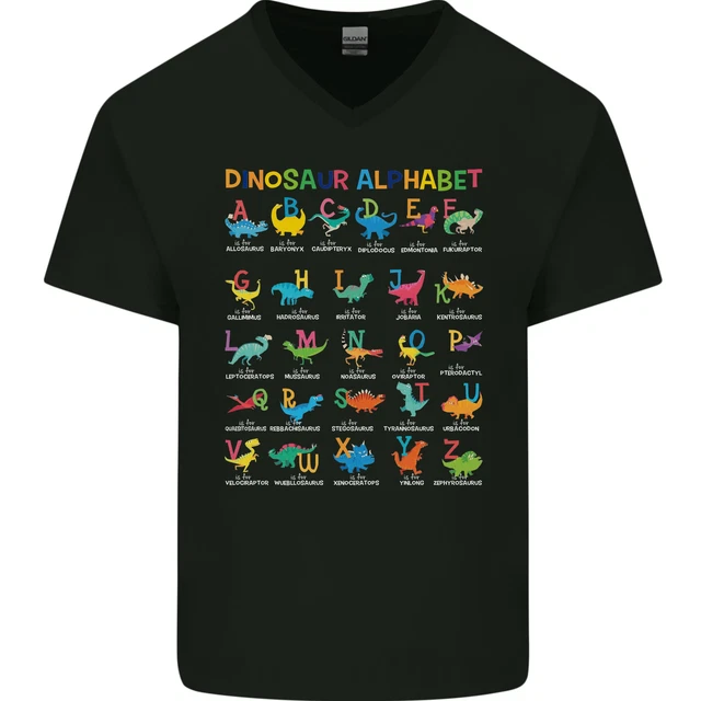 T-Rex Divertente T-Rex T-Shirt da uomo collo a V cotone