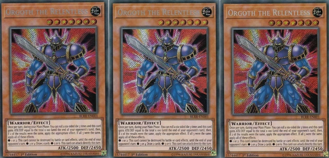 yugioh orgoth the relentless card Yu-Gi-Oh! - - BLRR-EN001 - Secret Rare - 1st Edition All cards will be carefully packed for safe transit YUGIOH 3 X Orgoth The