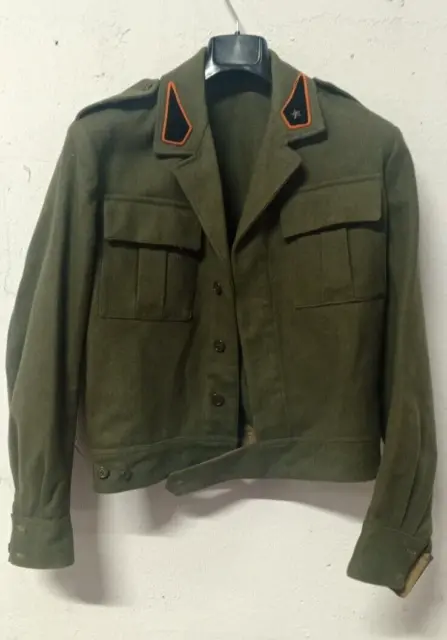 Giacca Divisa Militare Esercito Battle Dress Mostrine Artiglieria Omerale Postw2