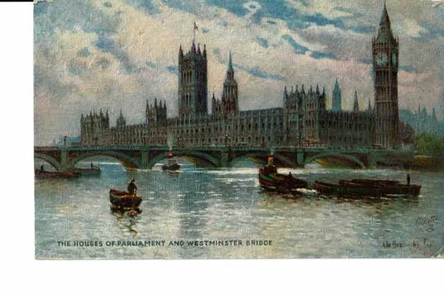 CPA - Carte postale- Royaume Uni The House of Parliament and Westminster Bridge-