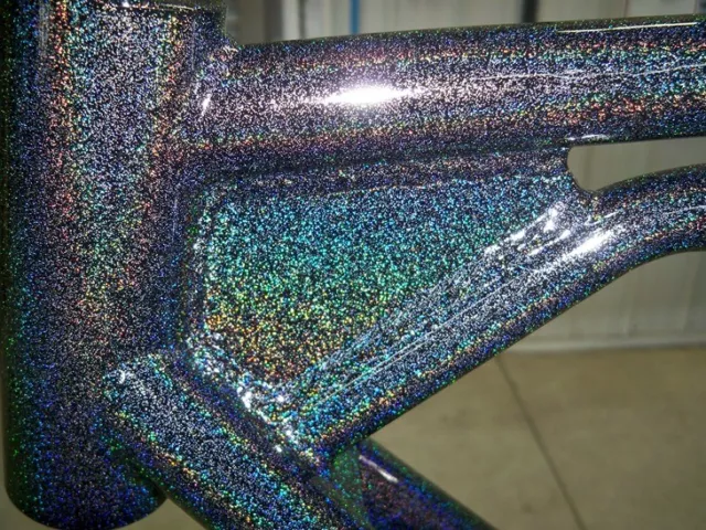 Higloss SPARKLE HOLOGRAPHIC BLACK powder coat paint  4lbs/1.8Kg- FREE SHIPPING!