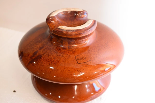 Vintage Antique Porcelain Large Insulator Locke Brown Pinco S 10" 15LBS - 3.9.1 4