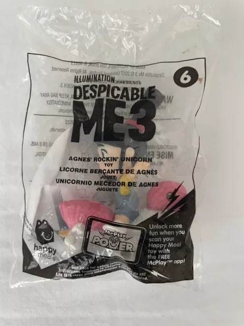 Despicable Me 3 Agnes' Rockin' Unicorn McDonalds Toy Happy Meal 2017 SEALED e432