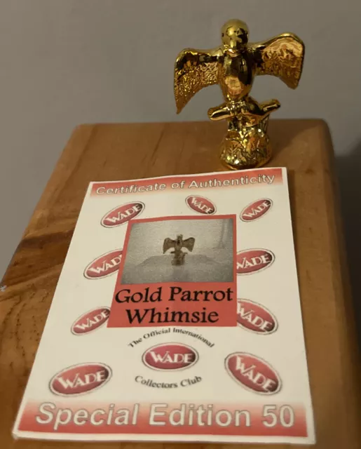 Wade Whimsie Gold Parrot Limited Edition Of 50 !