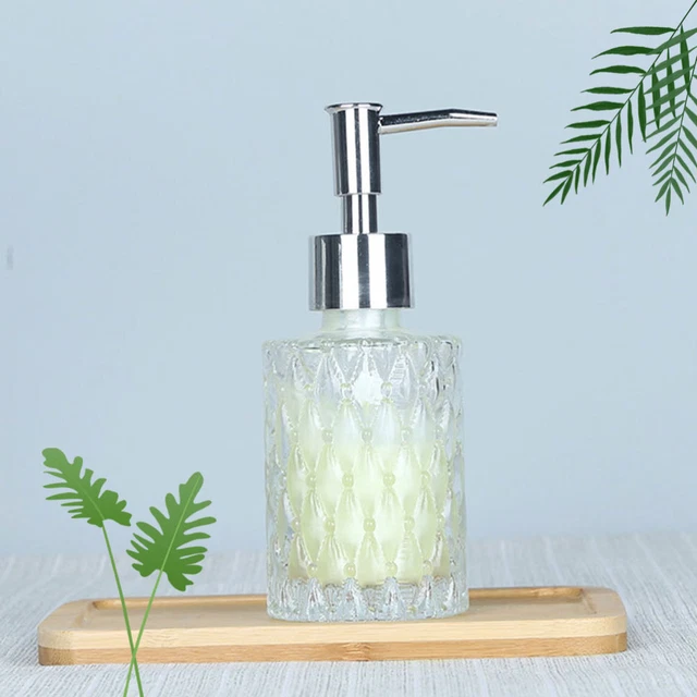 Botellas de loción vacías de vidrio contenedores botellas de inodoro champú recargable emulsi