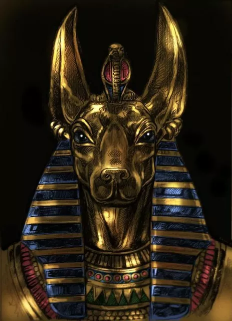 Plaque En Métal Dieux Egypte Ancienne   30 X 20 Cm