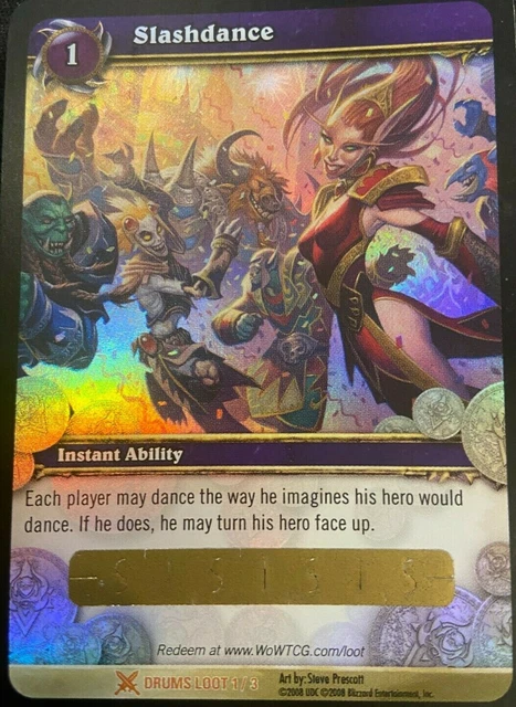 WORLD OF WARCRAFT WoW 'SLASHDANCE' LOOT CARD (Unscratched/New)
