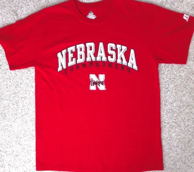 RUSSELL ATHLETIC NEBRASKA HUSKERS T-SHIRT Red Cornhuskers Unisex ADULT ...