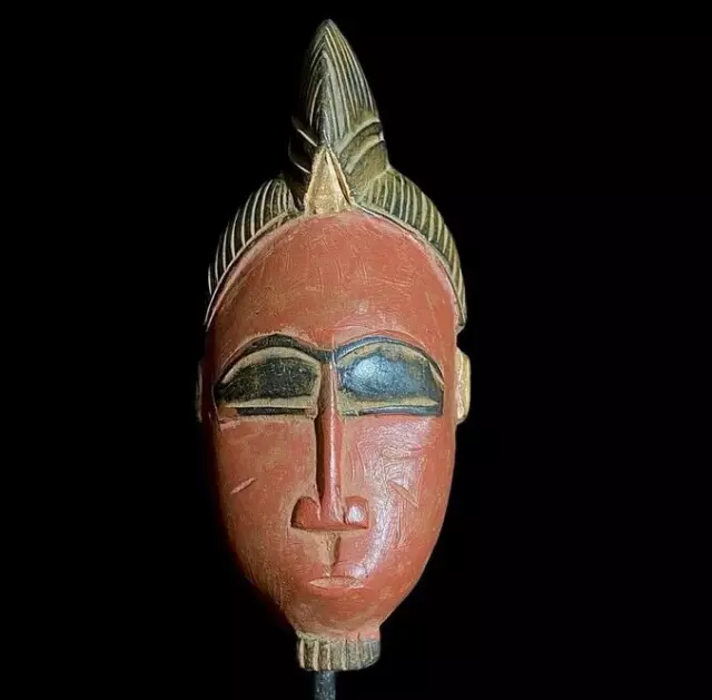 African Mask Hand Carved Wooden Wall Decor Tribe Vintage Guro Masks-8625