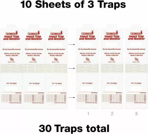 15 Catchmaster 288i Spider & Insect Small Monitor Traps (5 Sticky Glue Boards ) 2