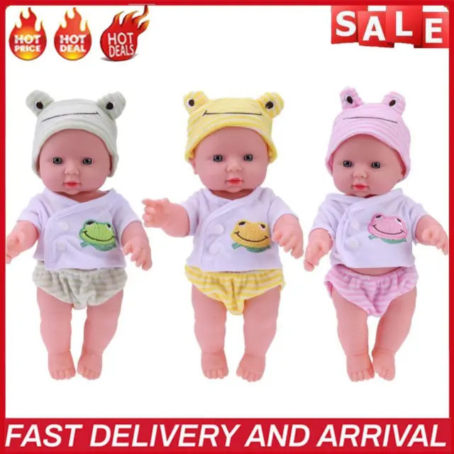 30cm Simulation Baby Dolls Movable PVC 3D Prop Doll Washable Baby Companion Toys