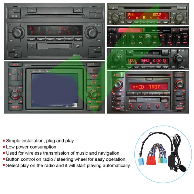 Adaptateur Audio Avec Haut-parleur Pour Autoradio A2 A3 8L 8P A4 B5 B6