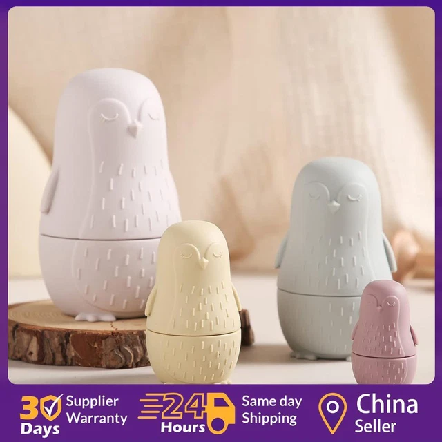 Color Size Matching Toys Best Gifts Montessori Toy for Boys Girls(Beige Penguin)