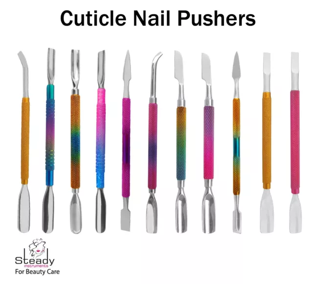 Cuticle Pusher Stainless Steel Nail Scraper Remover Manicure Pedicure Tool Arts