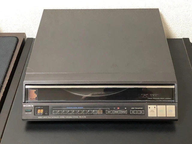 Sony PS-FL77 Stéréo Platine Disque Lecteur Vintage Argent Actif