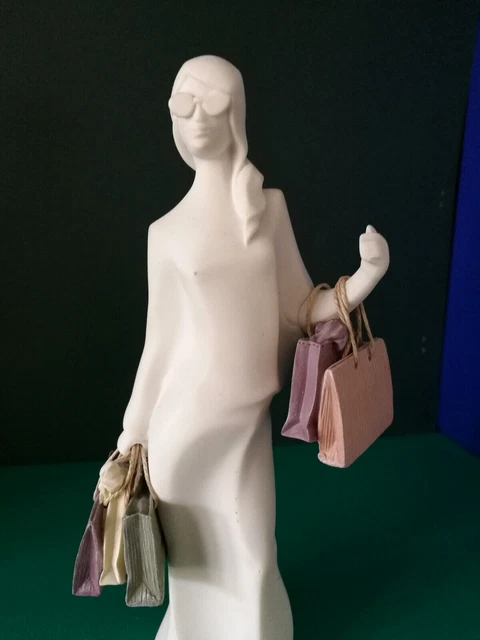 LADY IN GLASES FIGURINE ORNAMENT HANDBAGS TOTES by NADAL VALENCIA SPAIN 2012's 3