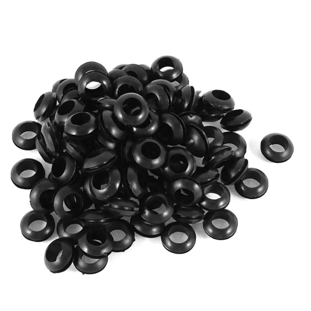 100 PCS 10mm Inner Diameter Rubber Cable Wiring Grommets Gasket Ring