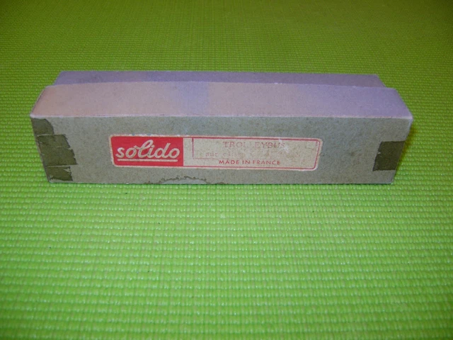 Solido Trolleybus-Boite Vide D'origine-Empty Box-Epoque Dinky-Cij-Jrd Solido Trolleybus-Boite Vide D'origine-Empty Box-Epoque Dinky-Cij-Jrd