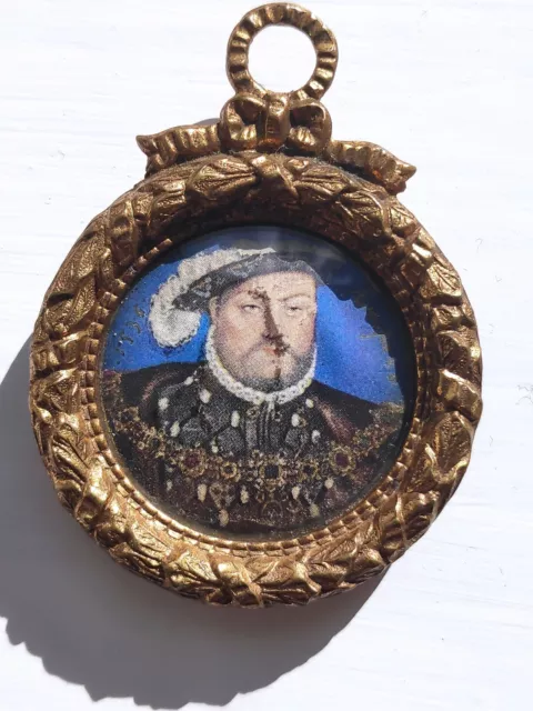 Antique portrait miniature of Henry VIII.