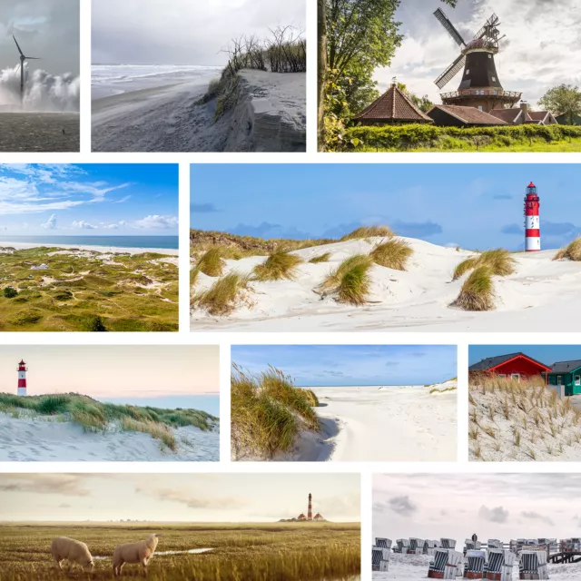 XXL Bilder bis 2 Meter als Leinwandbild, Nordsee Bilder, Strand Dünen Leuchtturm