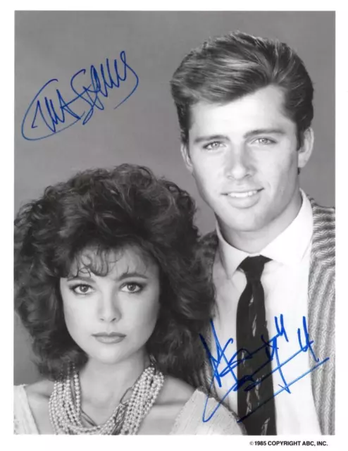 Emma Samms & Maxwell Caulfield Signed Autograph 7x9 Photo - The Colbys