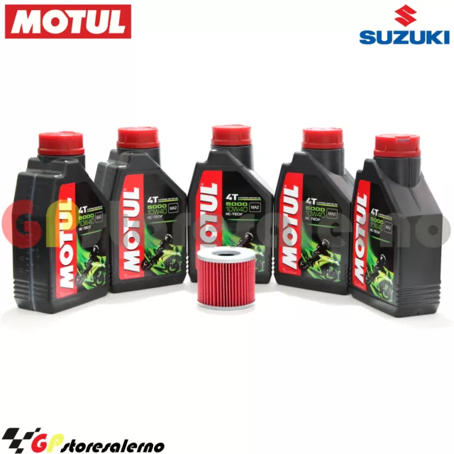 Kit Tagliando Olio + Filtro Motul 5000 10W40 5L Suzuki 1100 Gsx Gke 1983