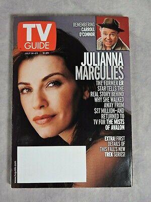 TV Guide July 14-20, 2001 Julianna Margulies & Remembering Carroll O'Connor