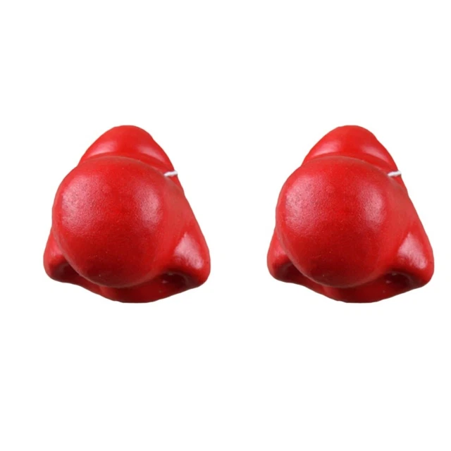 2pcs Red Nose Honking Circus Clown Nose Comic Party Supplies Halloween