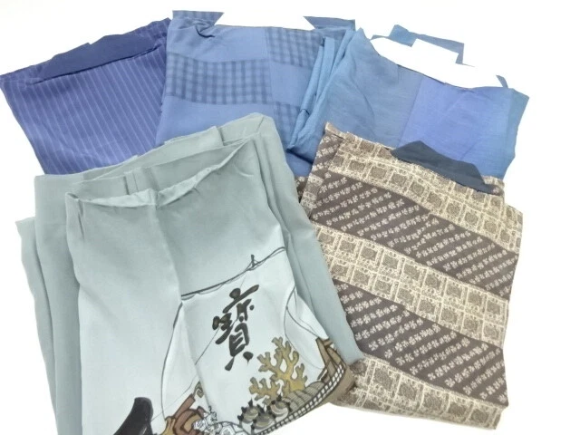 41074# Japanese Kimono / Antique Juban / Set Of 5