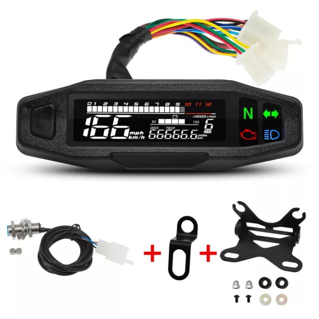 Motorcycle Speedometer Digital Odo-meter Electric Motor Bike Tachometer Motor