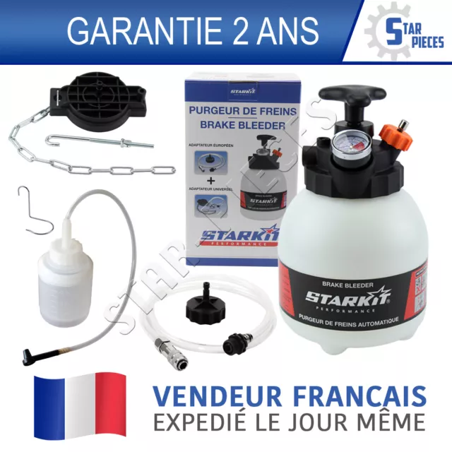 Kit Complet Purgeur De Frein Et D’embrayage Neuf + Bouteille + Adaptateur