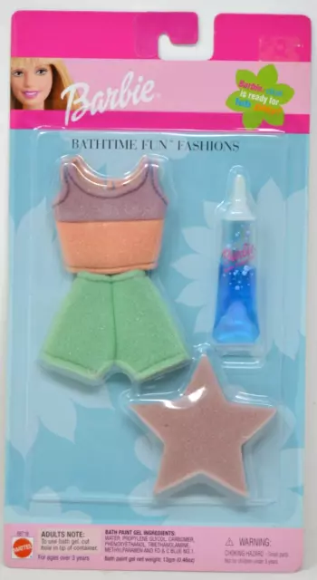 Mattel 68718 Barbie 1999 Bath Time Fun Fashion Doll Is Ready For Tub Play NIB